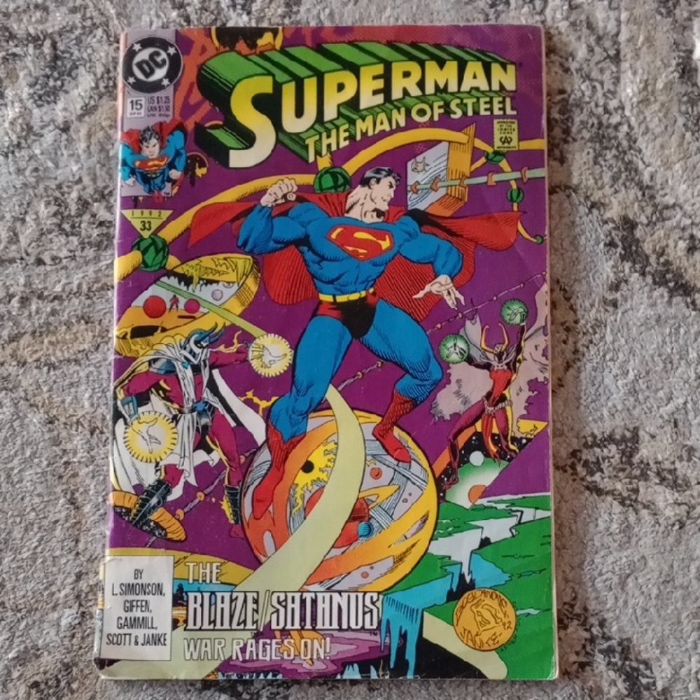 DC Comics Superman Red and Blue Action Cover